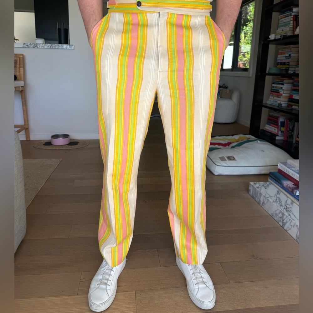 Designer BODE One of a Kind Mens Striped Pants size 34
